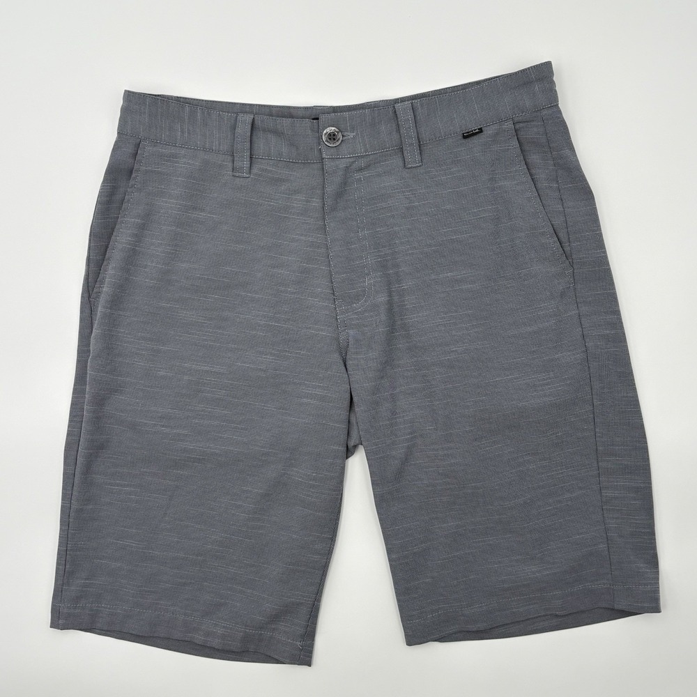 TravisMathew Men's 32 Performance Golf Shorts Grey Micro Check Stretch 10"